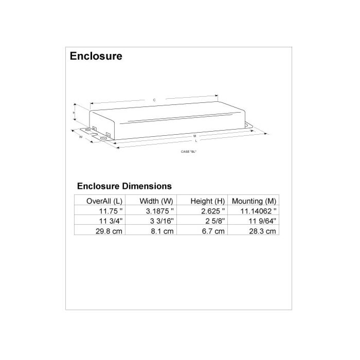 Advance SignPro ASB-0412-12-BL-TP Magnetic Sign Ballast