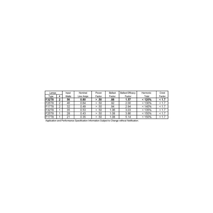 Universal Homestar B232I120RES-M T8 Electronic Fluorescent Ballast