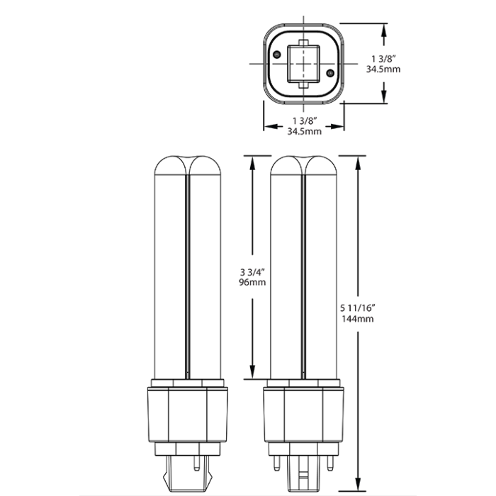 RAB PLC-7-O-835-HYB Omni Directional LED CFL Replacement