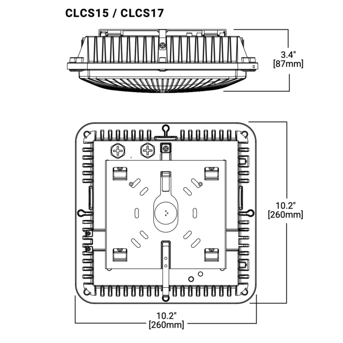 Lumark CLCS15 Small LED Canopy Dedicated CCT
