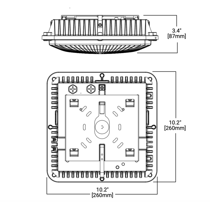 Lumark CLCS17S-PC Small LED Canopy Selectable CCT & Lumens
