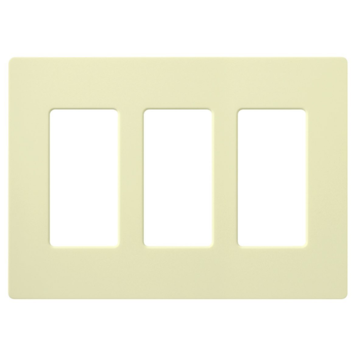 Lutron CW-3-AL Claro 3 Gang Wallplate Almond