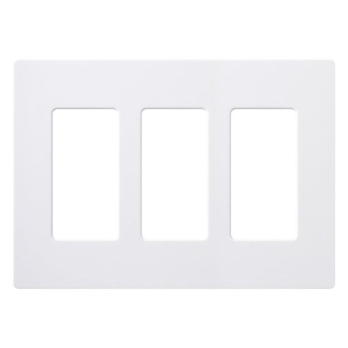 Lutron Claro 3 Gang Wallplate White