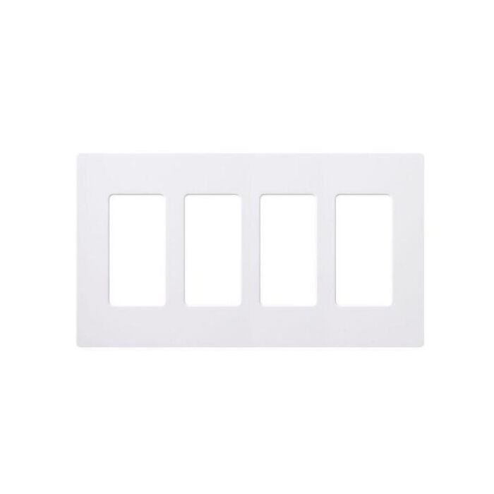 Lutron Claro 4 Gang Wallplate White