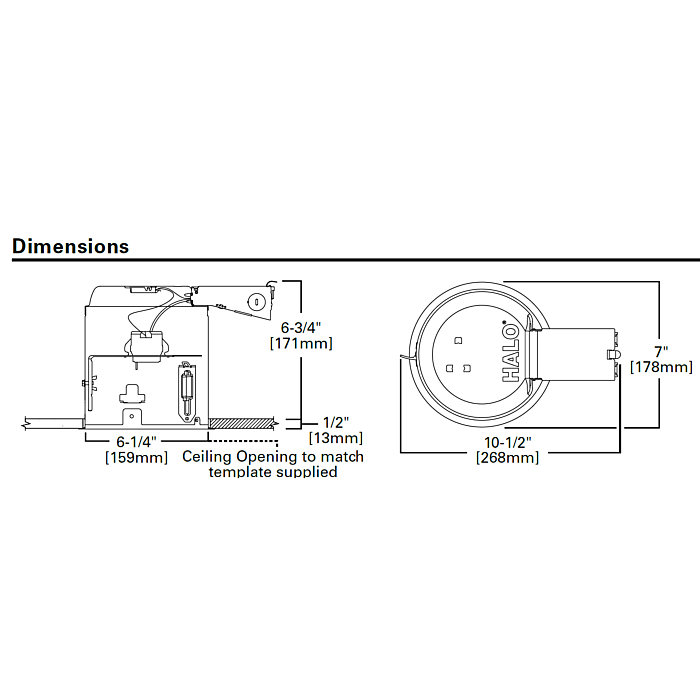 Halo E7RICAT 6" Traditional Remodel Housing