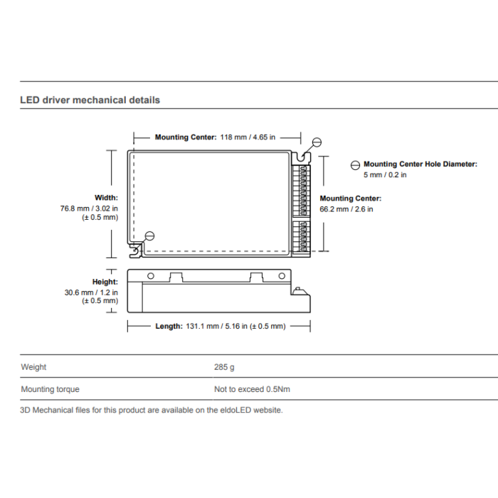 561/S eldoLED ECOdrive EC0561S3 50W Constant Current LED Driver