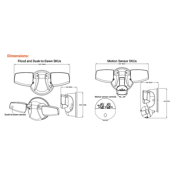 Halo ESF2A4FB LED Twin Head Floodlight, 2,300 Lumens, Bronze