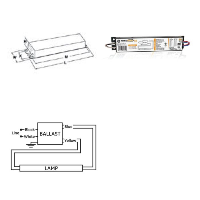 GE UltraStart GE132-MVPS-H - 75954 T8 Fluorescent Ballast