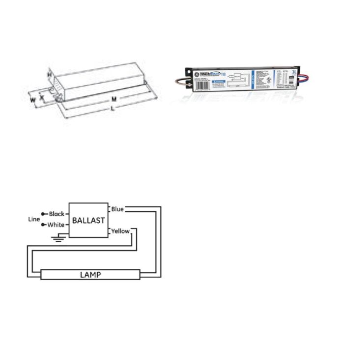 GE UltraStart GE132-MVPS-L - 75952 T8 Fluorescent Ballast