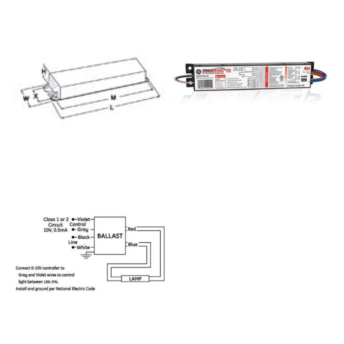 GE UltraStart GE132MVPS-N-V03 - 75379 T8 Dimming Ballast