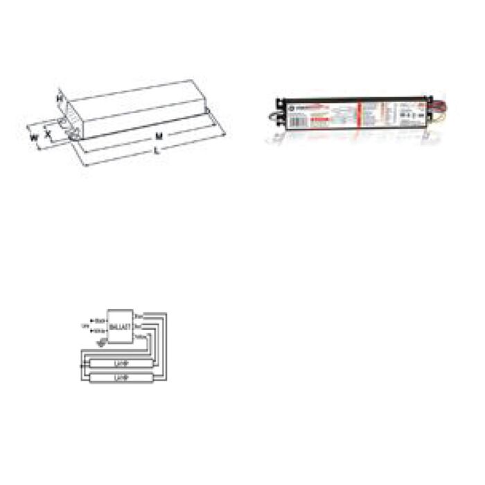 GE UltraStart GE232PS347-N - 62723 T8 Fluorescent Ballast