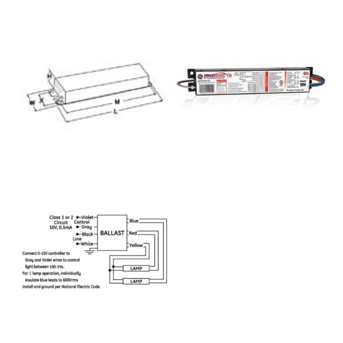 GE UltraStart GE232MVPS-H-V03 - 75383 T8 Dimming Ballast 