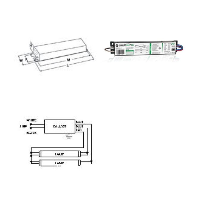 GE UltraMax GE232MAXP-N+ (Replacing GE232MAX-N+) - 71421 T8 Fluorescent Ballast