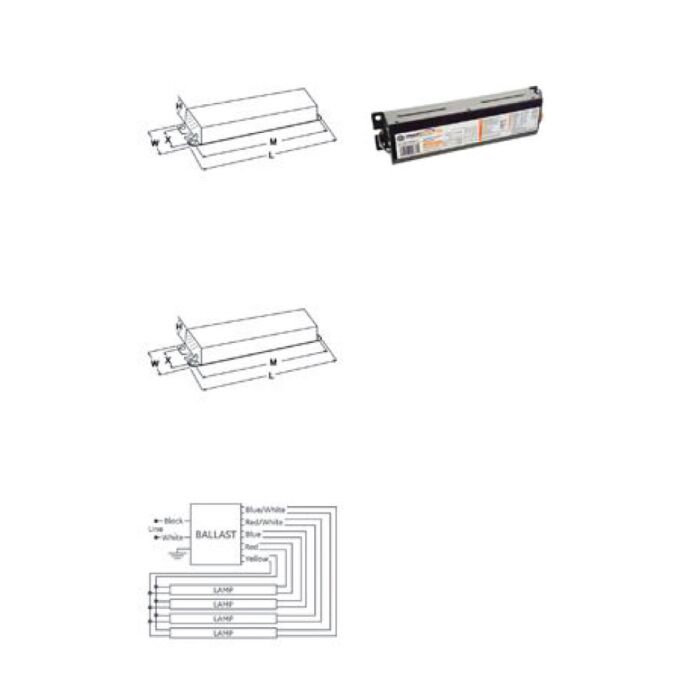 GE UltraStart GE432-MVPS-L - 71832 T8 Fluorescent Ballast
