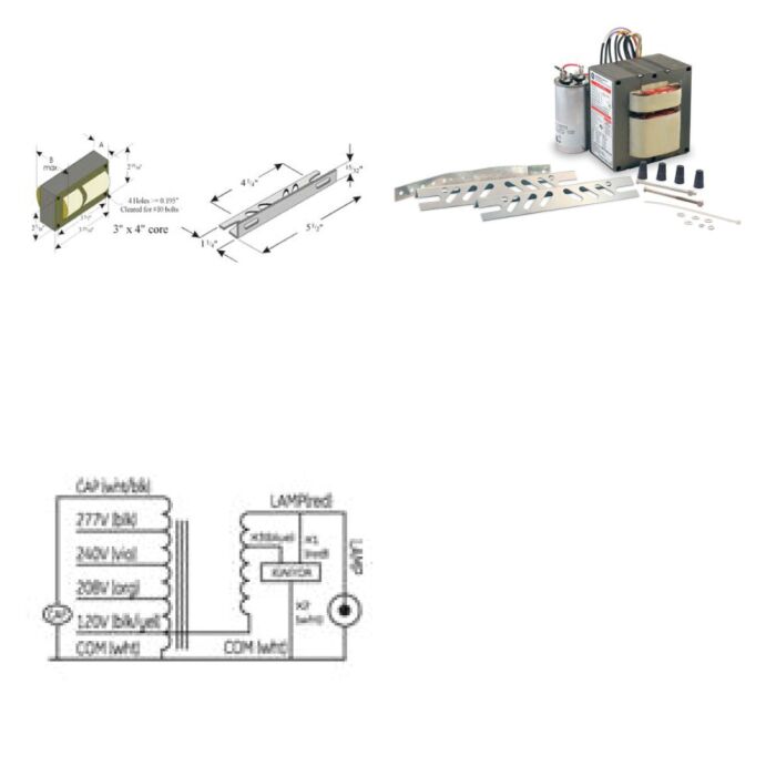 GE GEM70MLTLA3D-5 (86847)   QUAD 70 Watt Pulse Metal Halide Ballast Kit