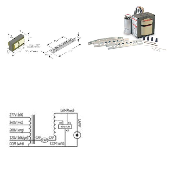 GE GEP175MLTAC3-5   QUAD 175 Watt Pulse Metal Halide Ballast Kit