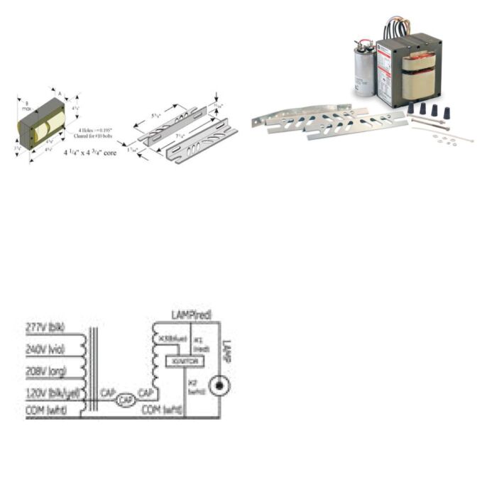 GE GEP350MLTAC4-5   QUAD 350 Watt Pulse Metal Halide Ballast Kit