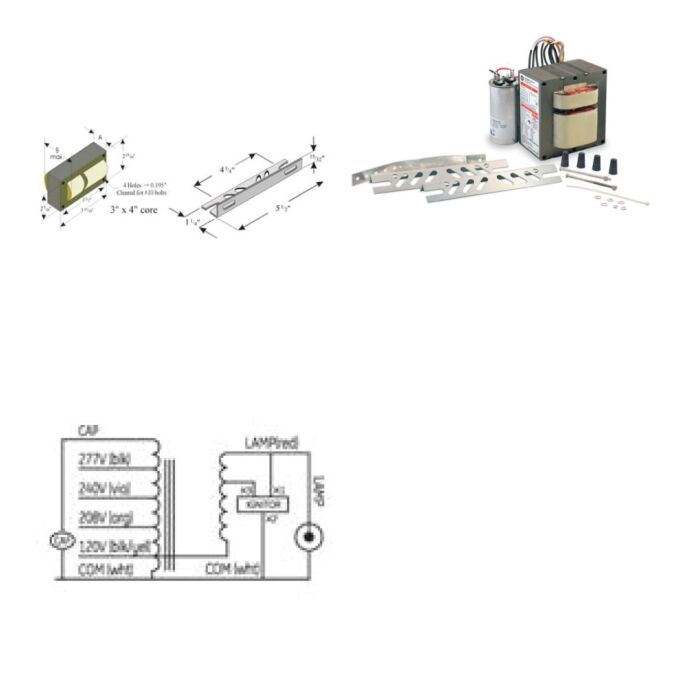 GE GES100MLTLA3D-5  QUAD (87074) 100 Watt High Pressure Sodium Ballast Kit *DISCONTINUED*