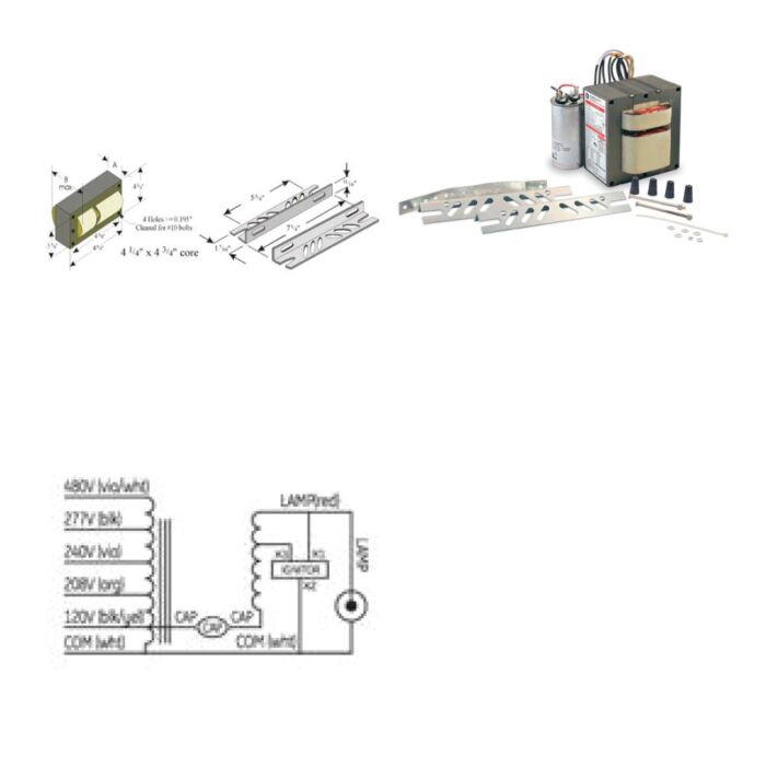 GE 87214 - GES250ML5AA4-5   UNV 250 Watt High Pressure Sodium Ballast Kit
