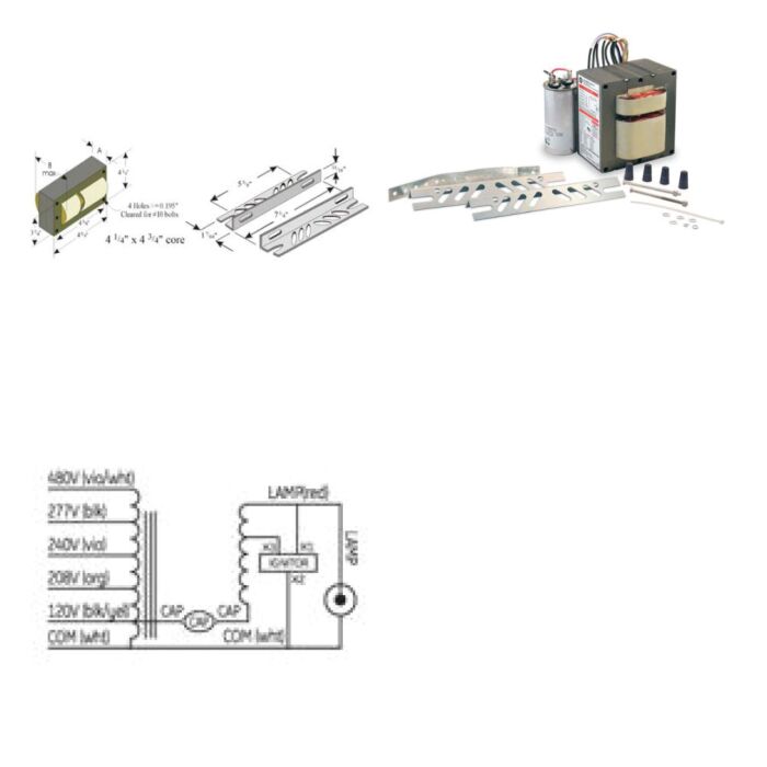 GE GES400ML5AA4-5 (63066)   UNV  400 Watt High Pressure Sodium Ballast Kit