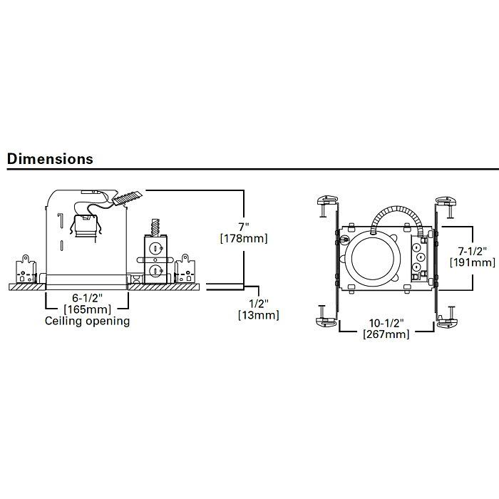 Halo H7ICATNB 6" Traditional New Construction (No Socket Bracket) Housing
