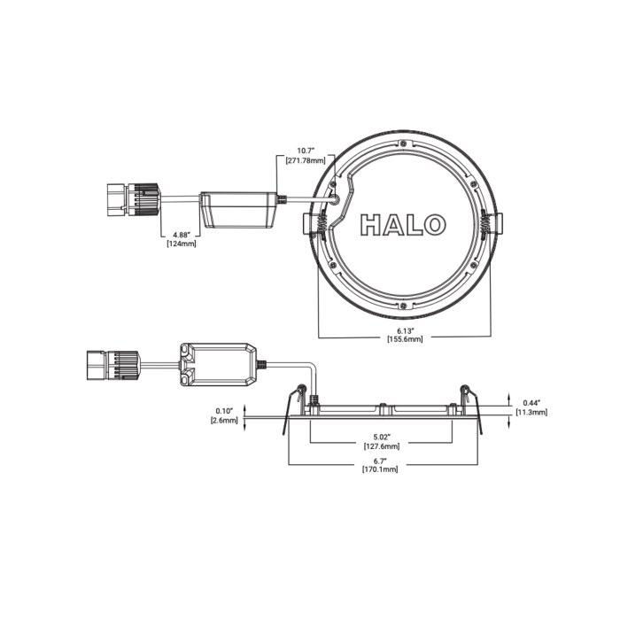Halo HLBQL6099FSE010 (1) 6" HLBQL QuickLink Canless Commercial LED Downlight
