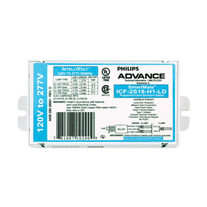 Advance SmartMate ICF-2S18-H1-LD Electronic Compact Fluorescent (CFL) Ballast (NON-Kit)