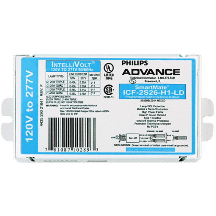Advance SmartMate ICF-2S26-H1-LD Electronic Compact Fluorescent (CFL) Ballast (NON-Kit)