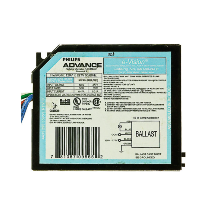Advance e-Vision IMH-50-G-LF 50 Watt Electronic Metal Halide Ballast 