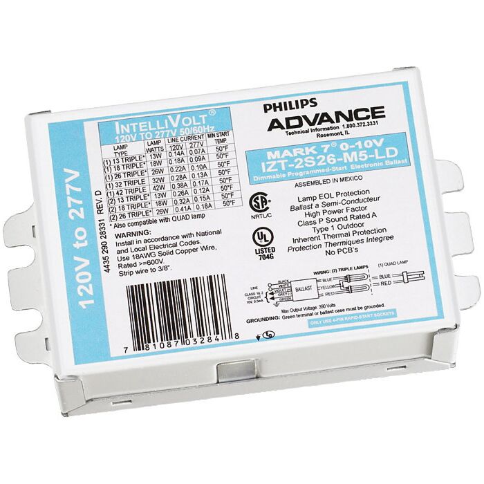 Advance Mark 7 IZT-2S26-M5-LD CFL Dimming Ballast - *DISCONTINUED*