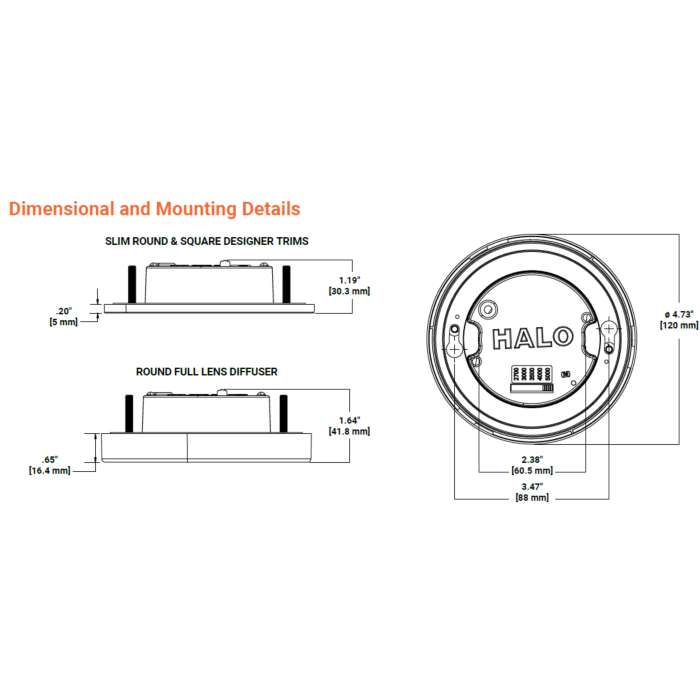 Halo JBD4079FS1EWH 4" Slim Light w/ Round Matte White Trim