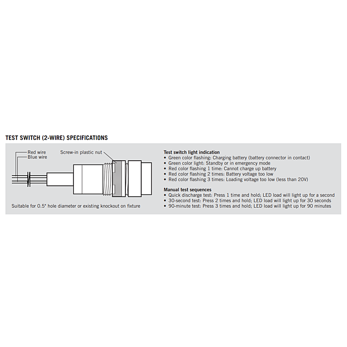KT-EMRG-LED-20SD-2000-EN /DF Keystone 20W Constant Power Emergency LED Driver