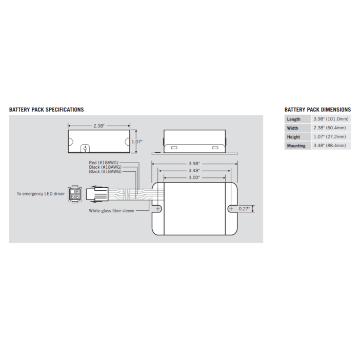 KT-EMRG-LED-5C-500-K1 Keystone 5W Constant Power LED Emergency Back-Up Driver Kit