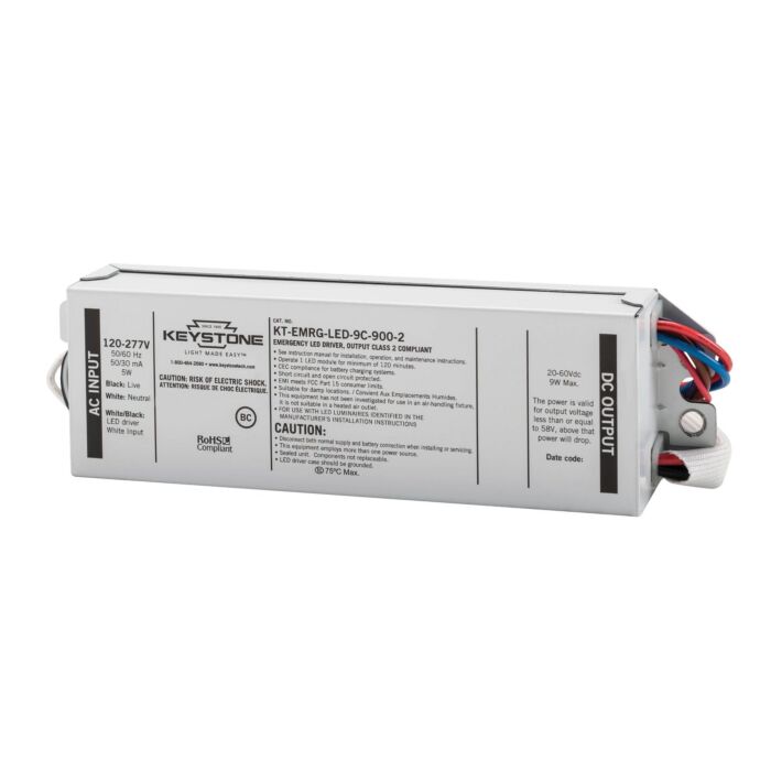 KT-EMRG-LED-9C-900-2 Keystone 9W Constant Power Emergency LED Driver