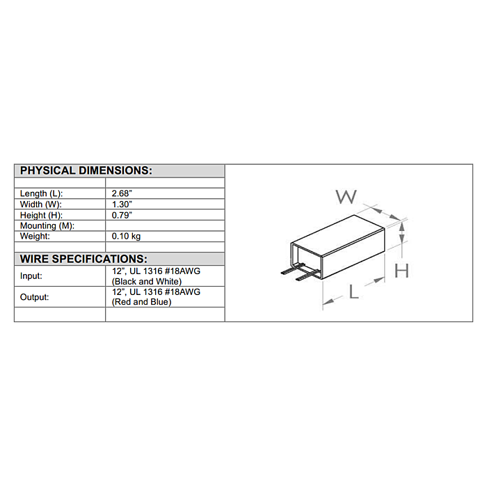KTLD-10-1N-300-F3 Keystone 10w Constant Current LED Driver