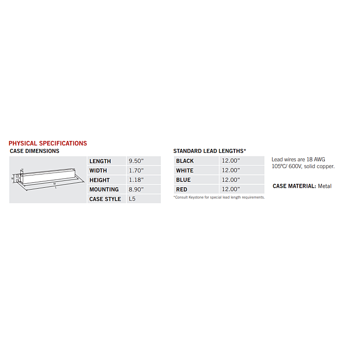 KTLD-100-UV-12V Keystone 96w Constant Voltage LED Driver