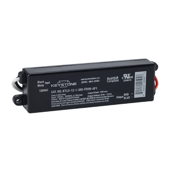 Keystone KTLD-12-1-380-FDIM-AF1 Constant Current LED Driver - BACKORDERED Until OCTOBER 2026