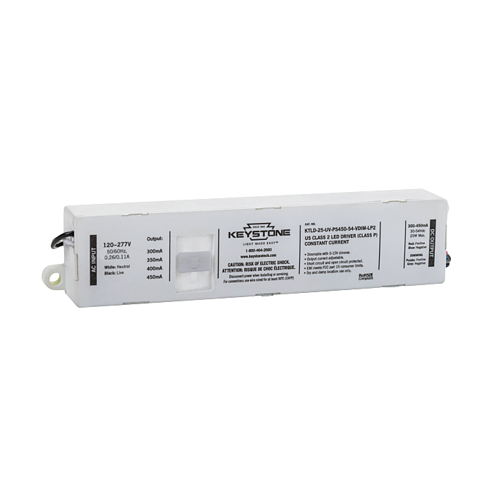 KTLD-25-UV-PS450-54-VDIM-LP2 Keystone Power Selectable 25w Constant Current LED Driver