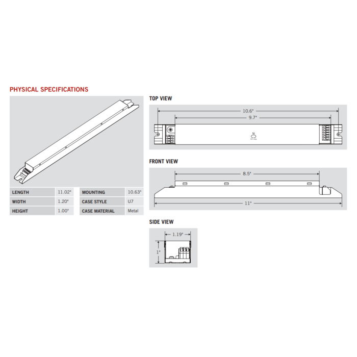 KTLD-50-UV-SC1400-56-VDIM-U7 /USB Keystone SmartCurrent- USB Programmable 50w Constant Current LED Driver