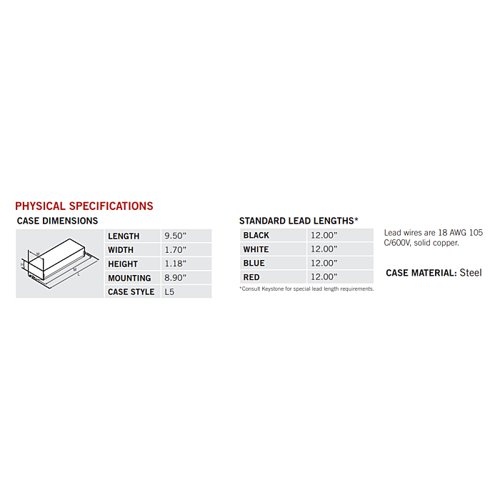 KTLD-60-UV-12V Keystone 60w Constant Voltage LED Driver