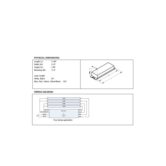 Keystone KTSB-E-0432-14-UV Electronic Sign Ballast