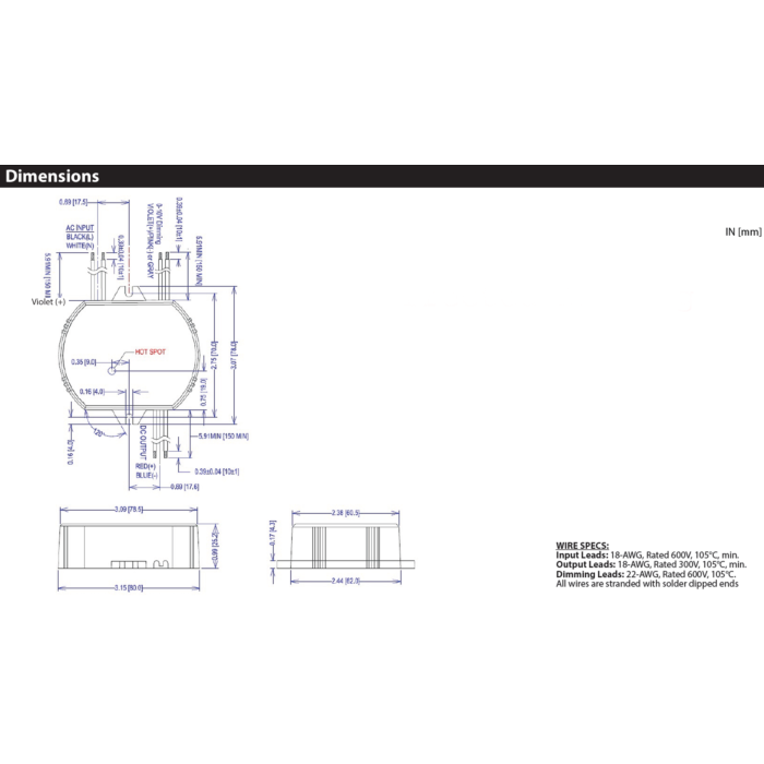LED25W-36-C0700 Thomas Research Products 25W Constant Current LED Driver