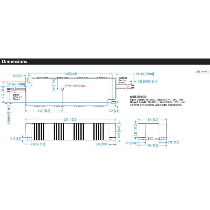 LED30W-24 Thomas Research Products 30W Constant Voltage LED Driver