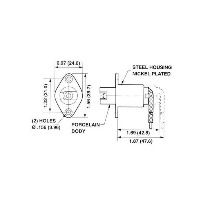 R7s Base Surface Flange with Leads - *DISCONTINUED*