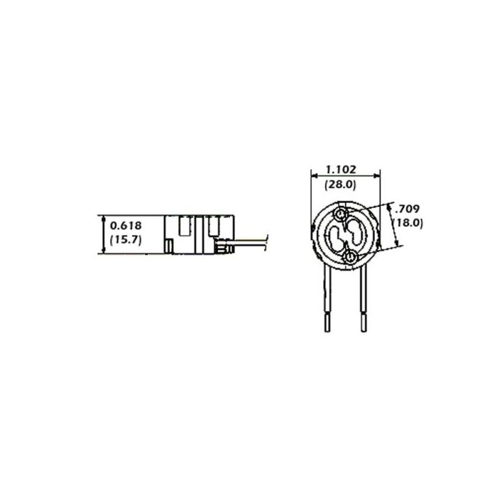GU10 Base Halogen Socket with Leads