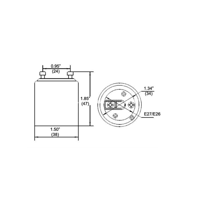GU24 to E26/E27 Adapter