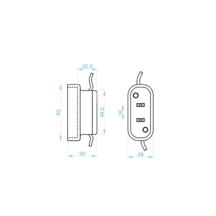 Incandescent Mogul End Prong - 5KV Pulse Rated with Leads