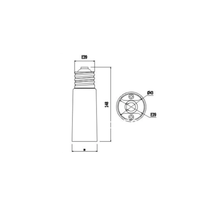Mogul to Mogul Socket Extender 109mm (4.3")