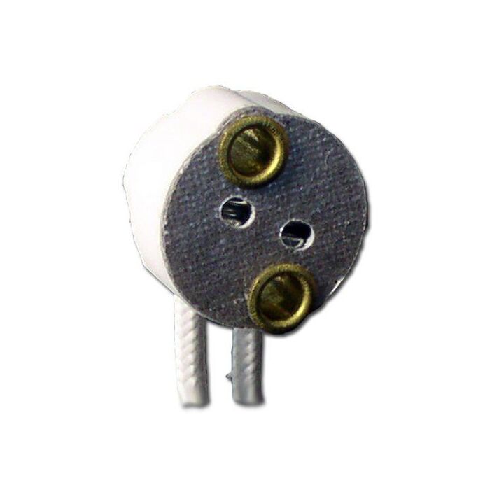 Porcelain Halogen Socket - G5.3/GY6.35/G4 - WITH Leads