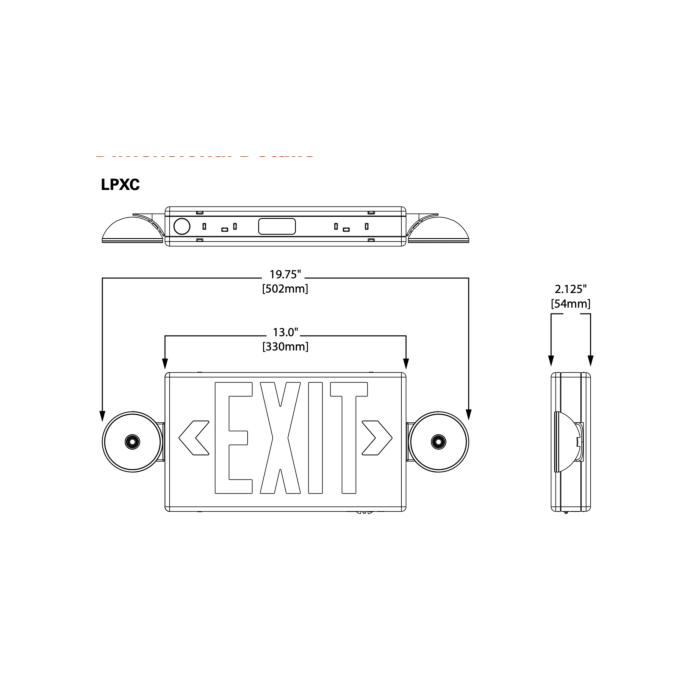 SureLite LPXC25 2 Heads, Unv. Red and Green, Remote Cap.